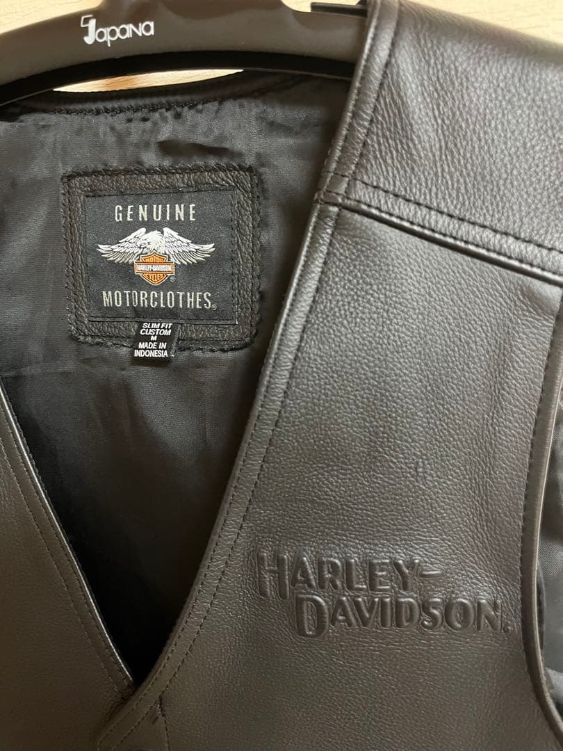 HARLEY-DAVIDSON ブラックレザーベスト M