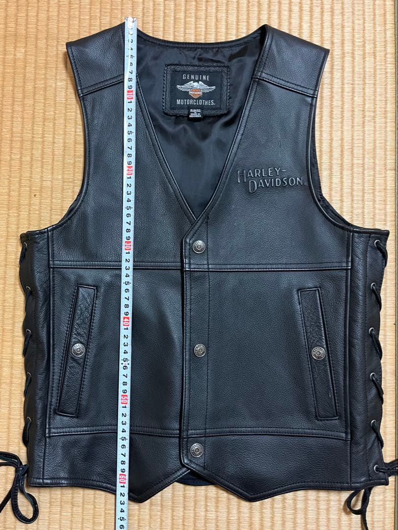 HARLEY-DAVIDSON ブラックレザーベスト M