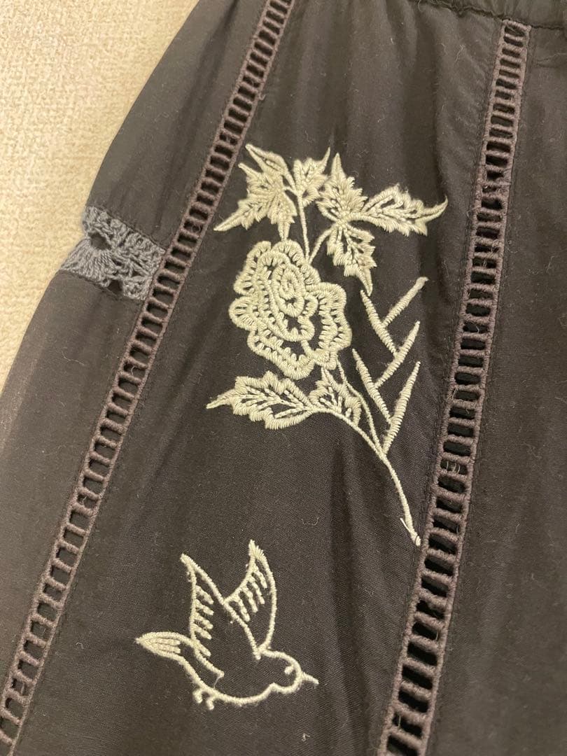 11/4限定値下！Embroidery Patchwork Trousers