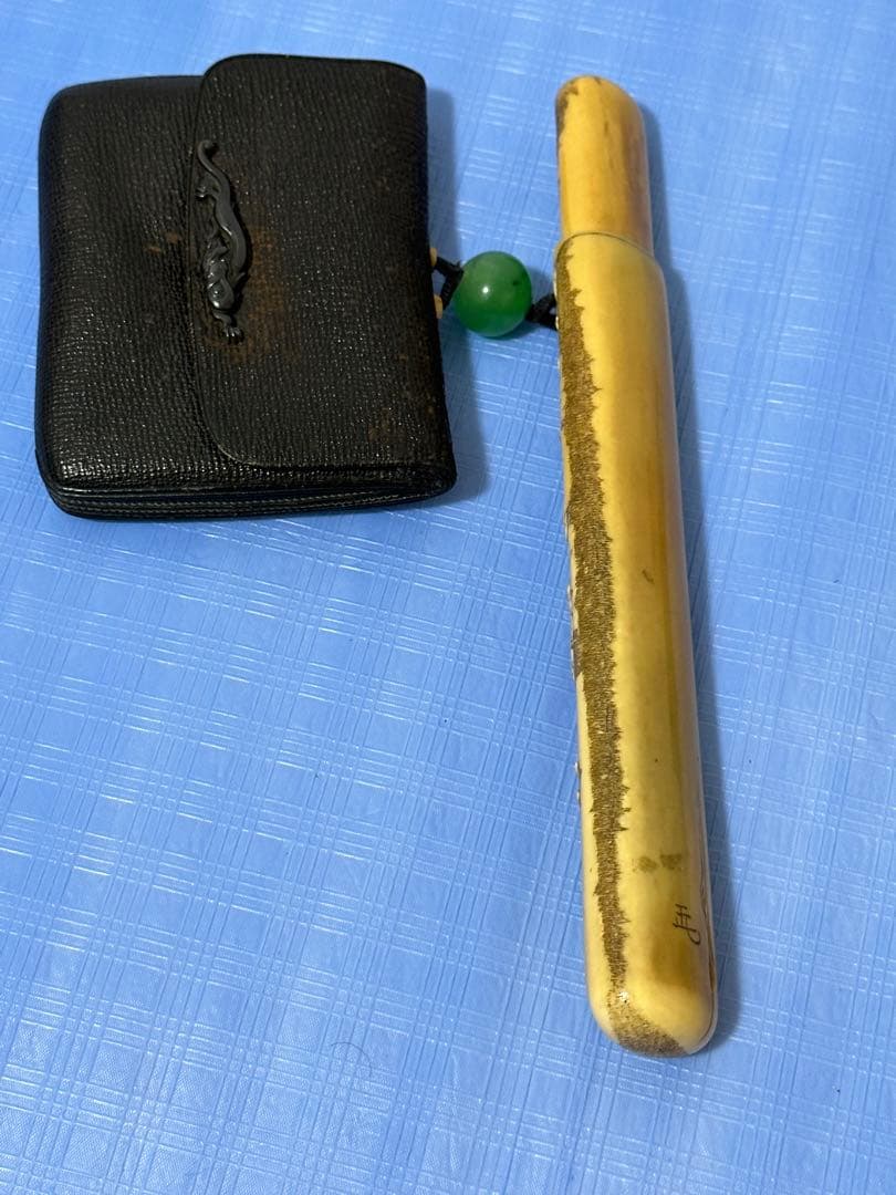 極上 時代物 煙草入れ 提げ物 キセル入れ 煙管 喫煙具 キセル 古道具