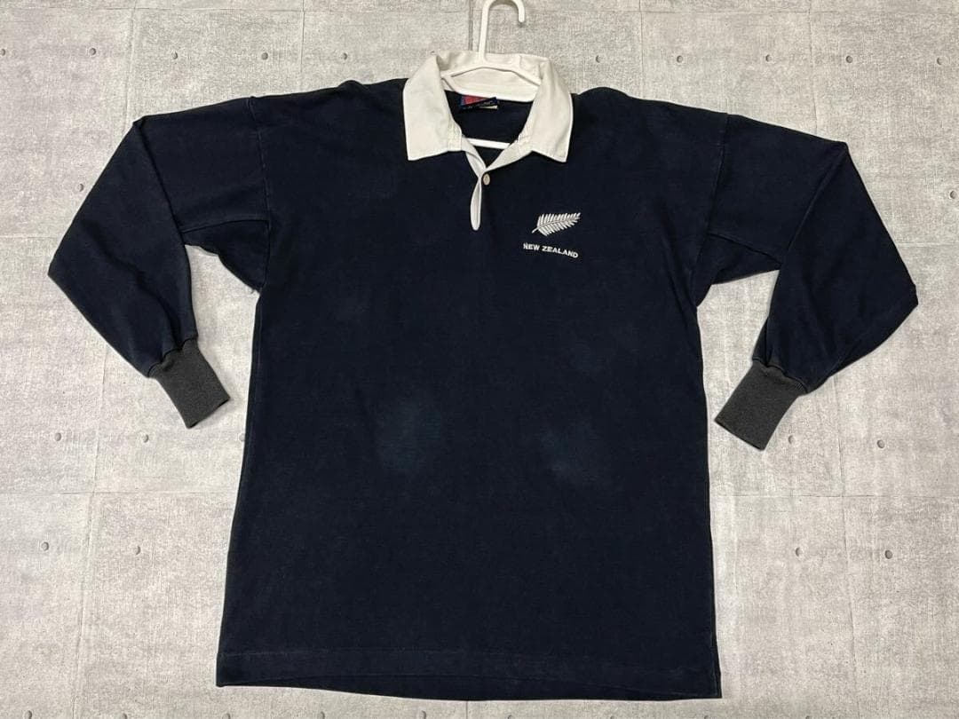 90s CANTERBURY OF NEWZEALAND ラガーシャツ ブラック
