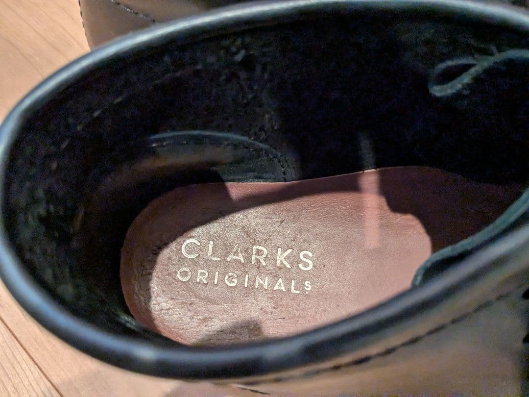 Clarks クラークス ワラビーブーツ　ブラックレザーUK8