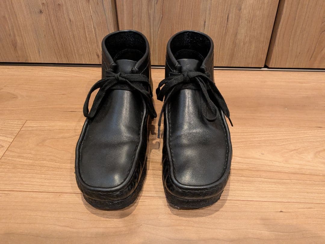 Clarks クラークス ワラビーブーツ　ブラックレザーUK8