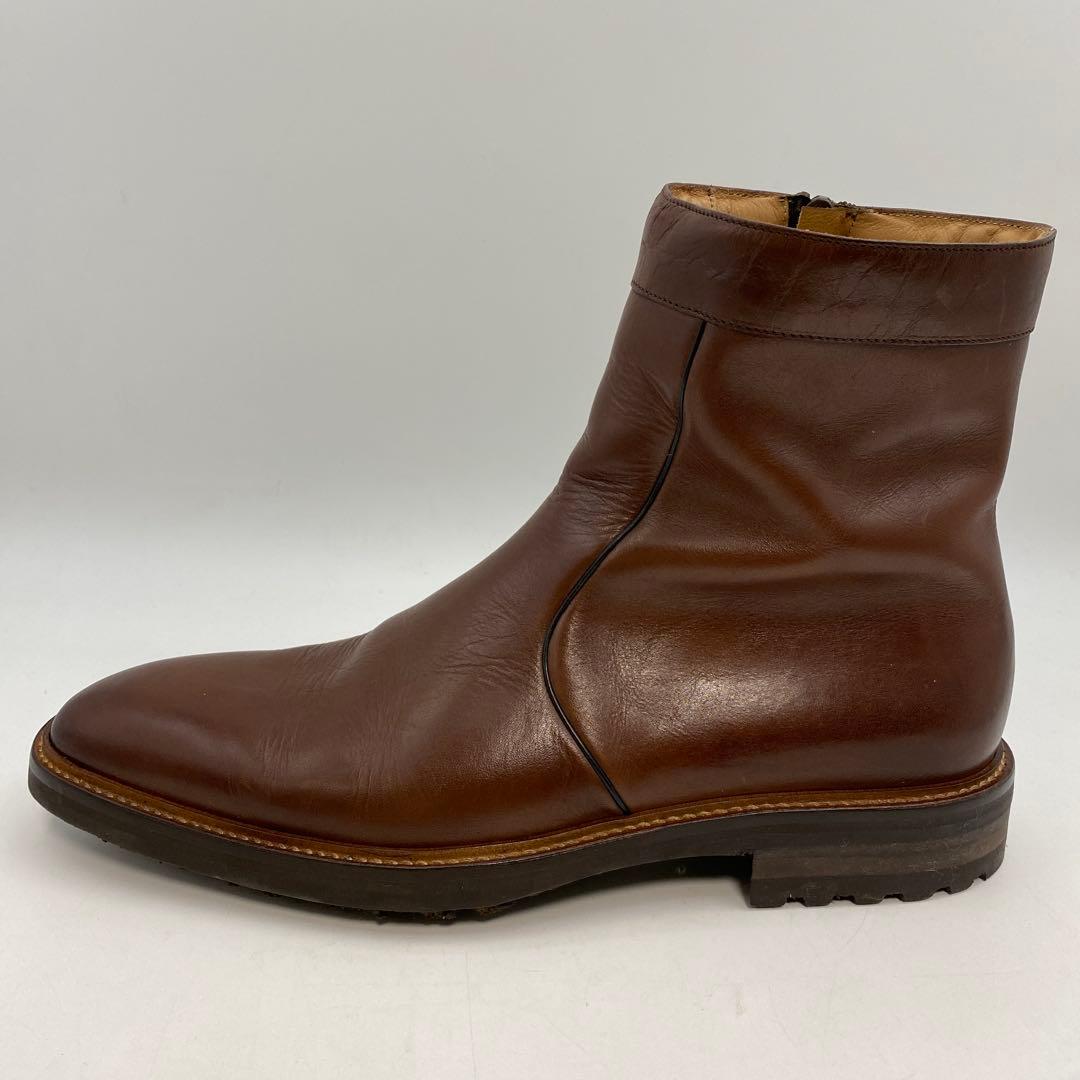 もやしもん【De gier】本革 ブラウン ジッパーブーツ フランス製