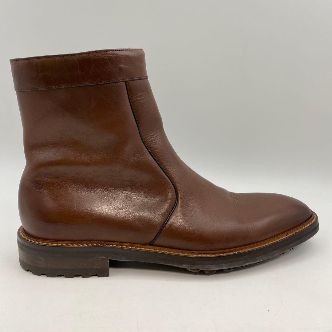 もやしもん【De gier】本革 ブラウン ジッパーブーツ フランス製