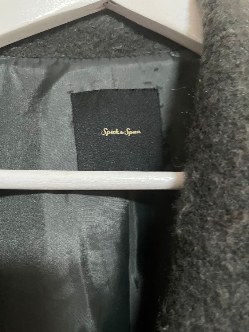 ★美品★【spick&span】ミドルシャギーコート グレー 38