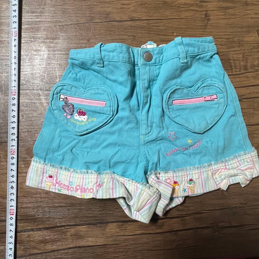 メゾピアノ　130（120.135） スカート、長T、ズボンセット　ベリーちゃん