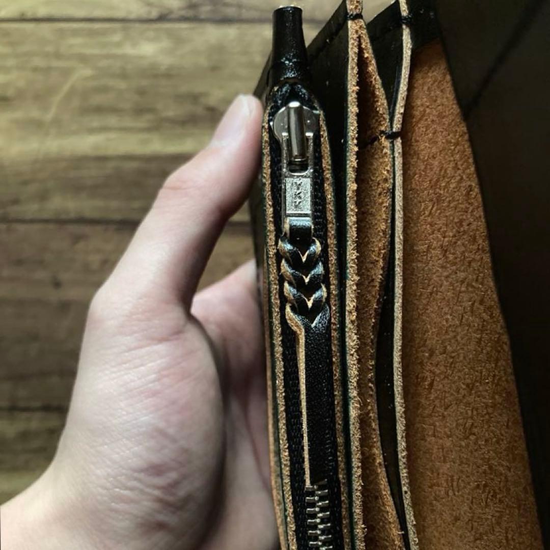 【お札を折らずに収納】ミドルトラッカーウォレット アポロコンチョ【即納品】