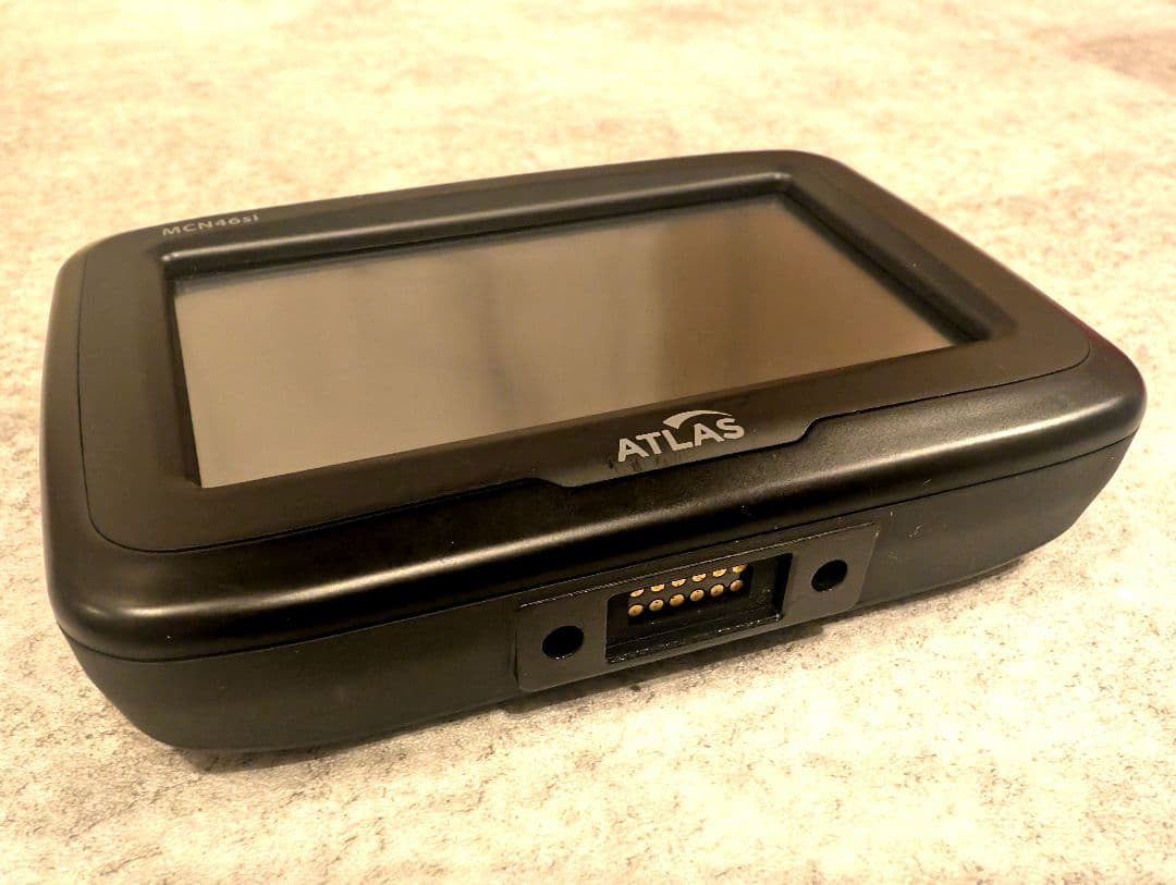 中古美品 ユピテル ATLAS MCN46si バイク用ナビ スペアバッテリー付