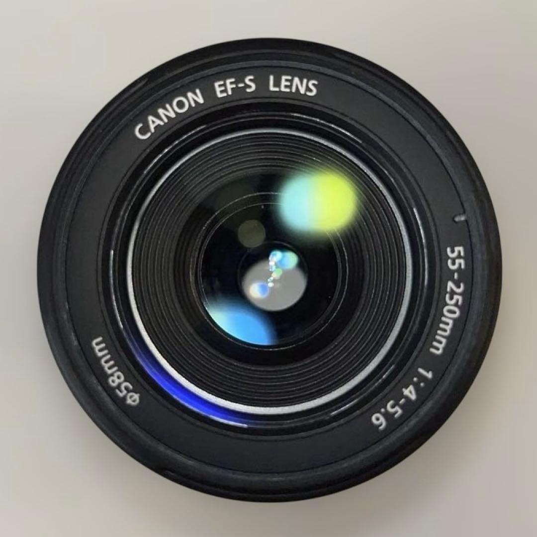 Canon キヤノン EF-S55-250mm F4-5.6 IS フード付き