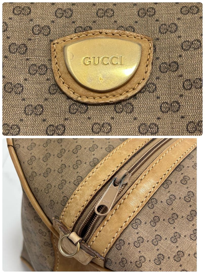 Vintage GUCCI ボストンバッグ オフィディア マイクロGG PVC