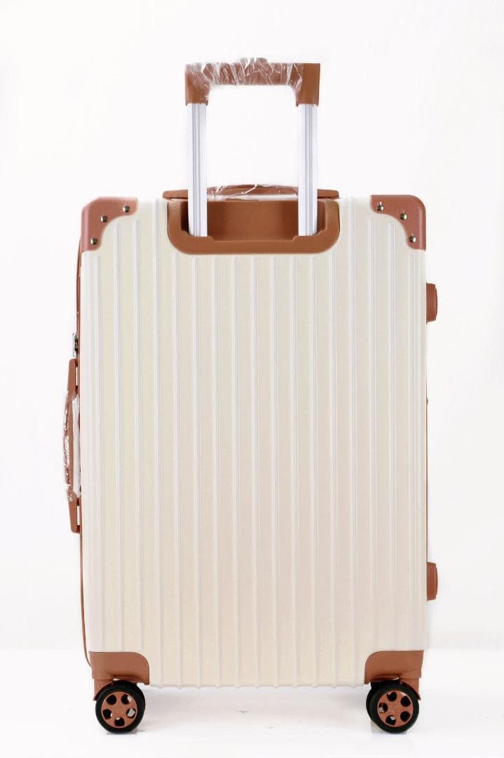 軽量Lサイズ　静音8輪　キャリーバッグ　スーツケース　キャリーケース ベージュ
