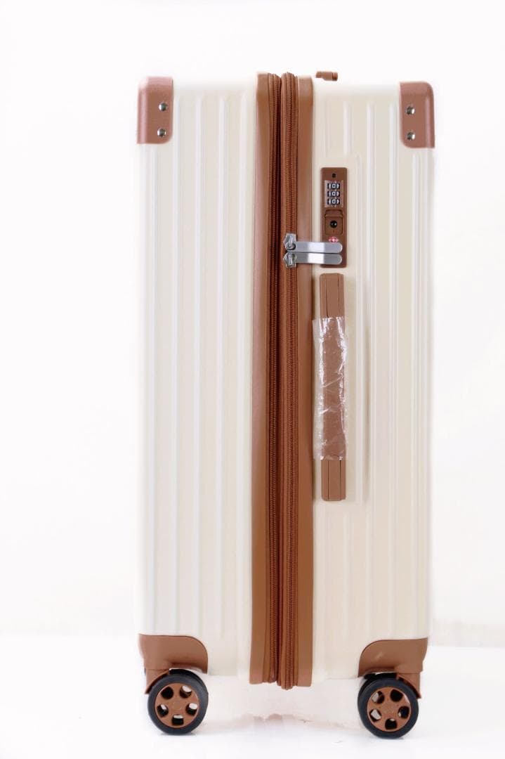 軽量Lサイズ　静音8輪　キャリーバッグ　スーツケース　キャリーケース ベージュ