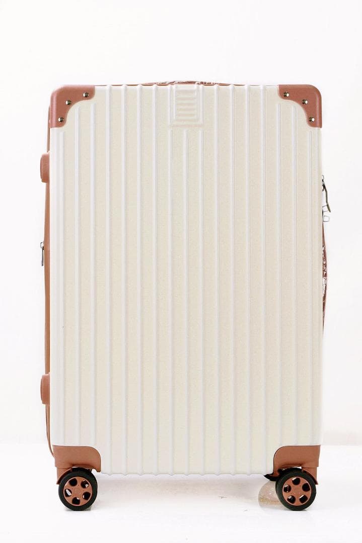 軽量Lサイズ　静音8輪　キャリーバッグ　スーツケース　キャリーケース ベージュ