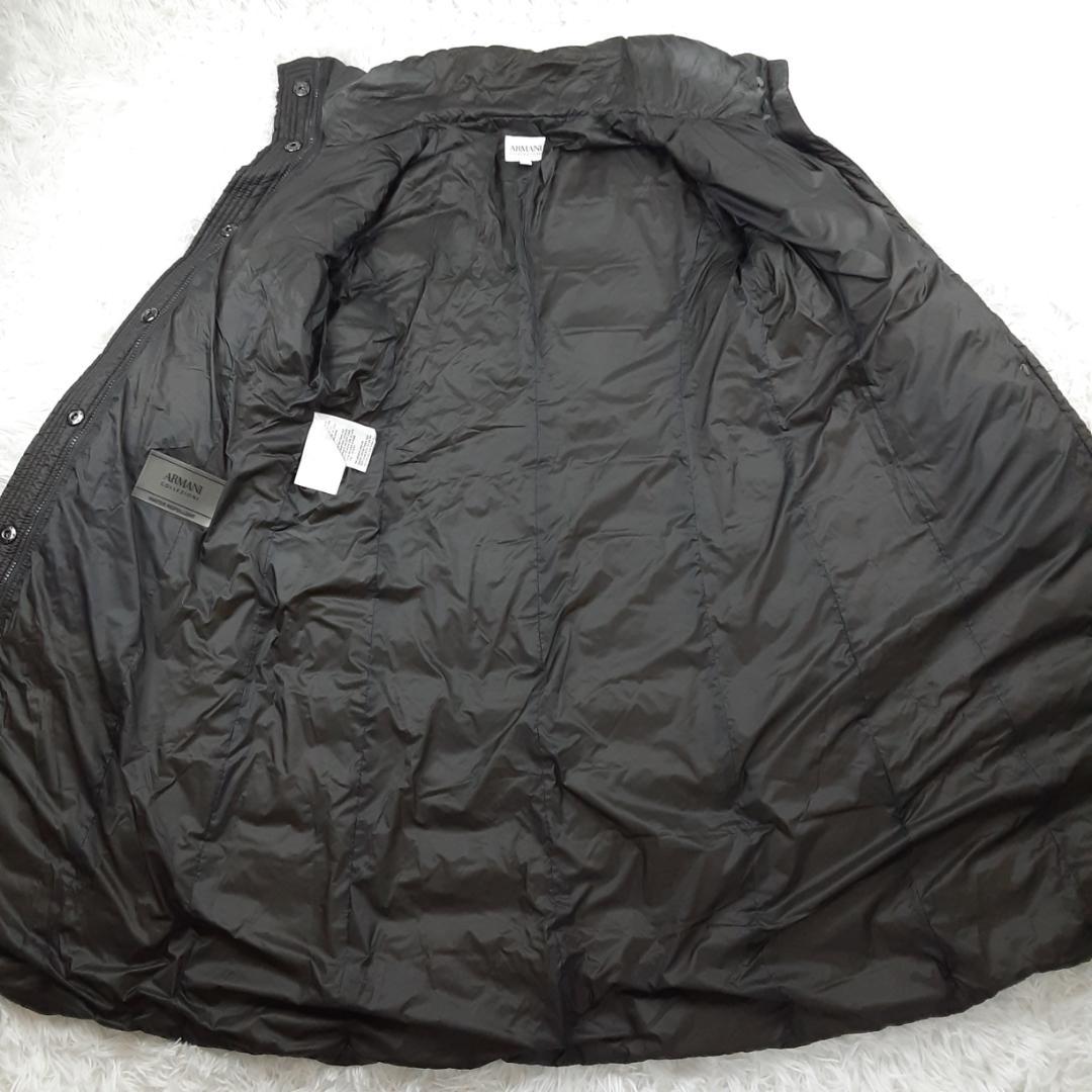 美品◎ARMANI COLLEZIONI アルマーニ ロングダウンコート 黒