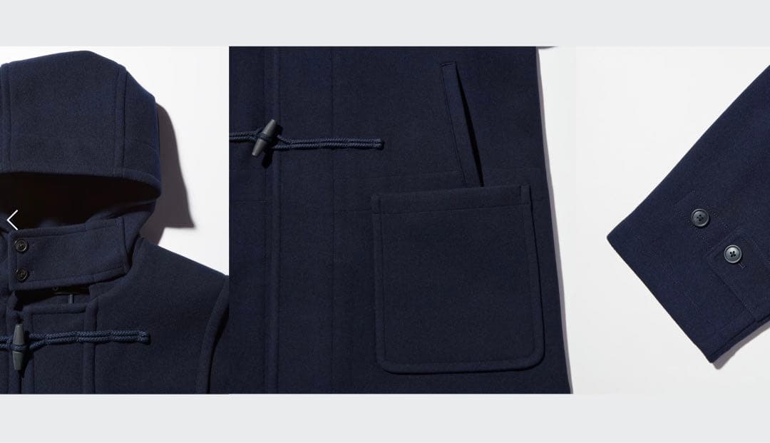 V*o様 新品　ユニクロ　+J ウールオーバーサイズダッフルコート ブラックXX