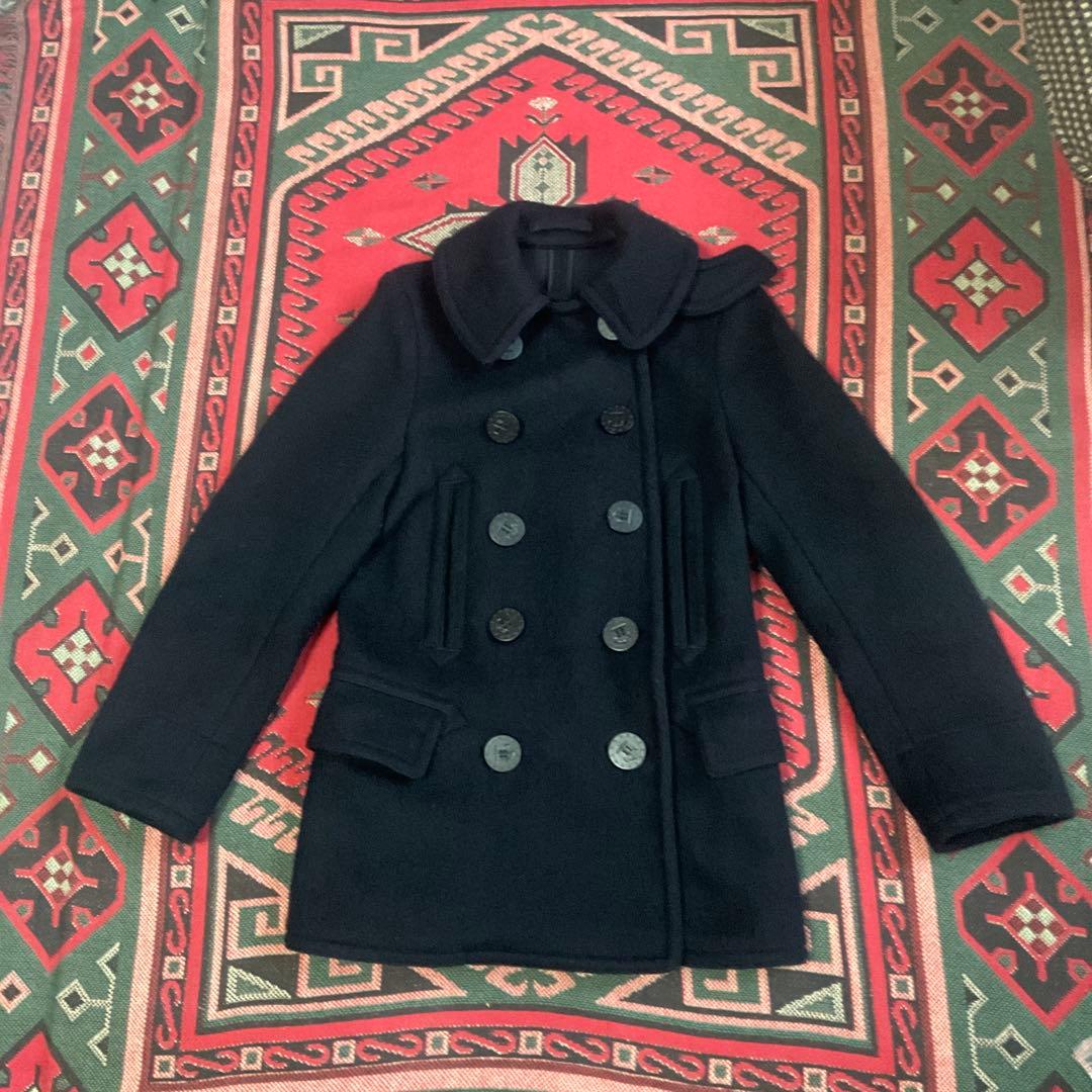 訳あり　ANATOMICA ネイビー ダブルブレストピーコート