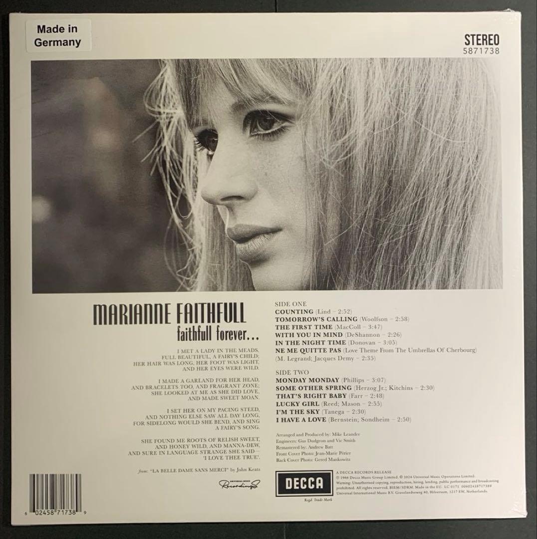 Marianne Faithfull / Forever 限定盤クリアLP