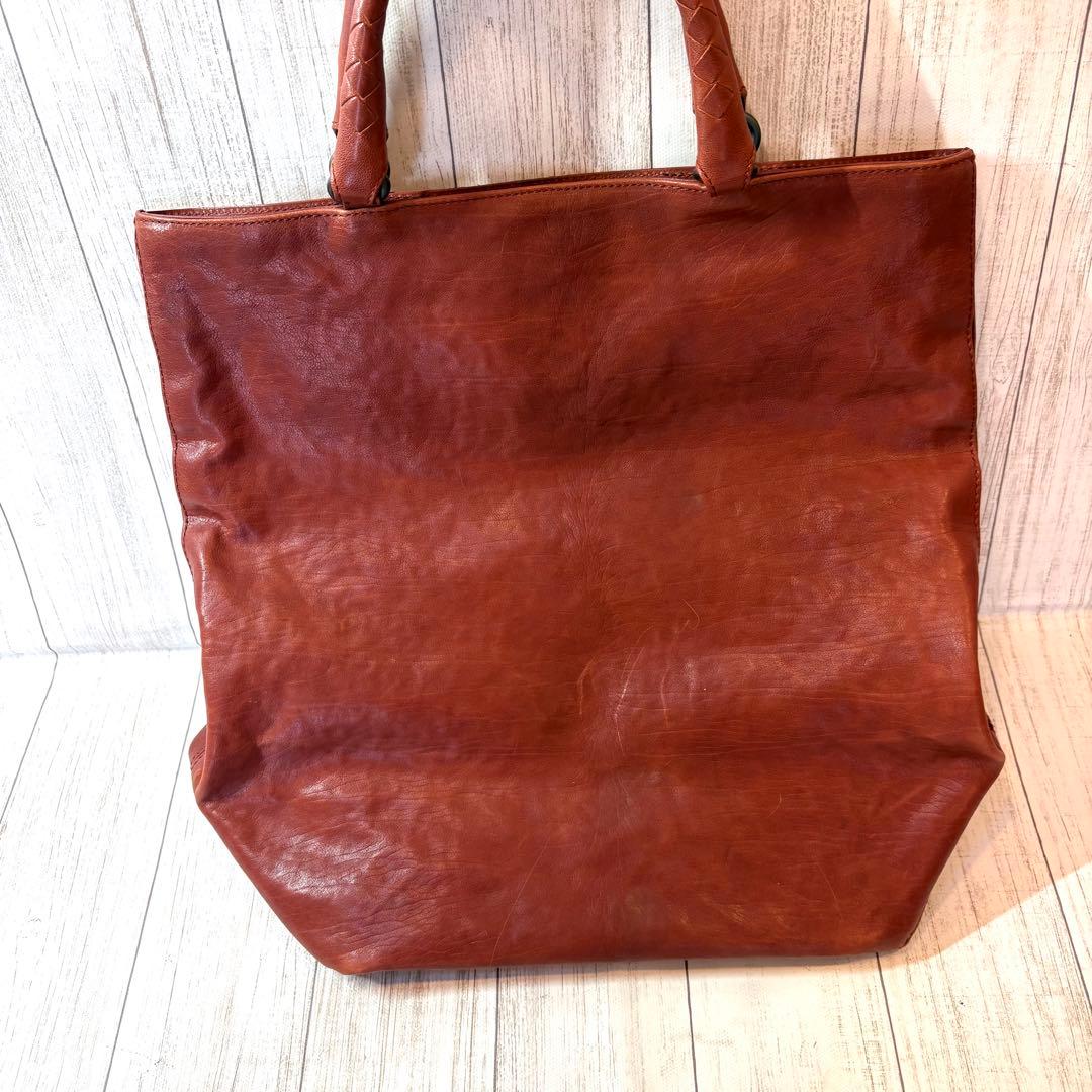 ⭐️SALE⭐ボッテガヴェネタ　トートバッグ　ブラウン　レンガ色　レザー