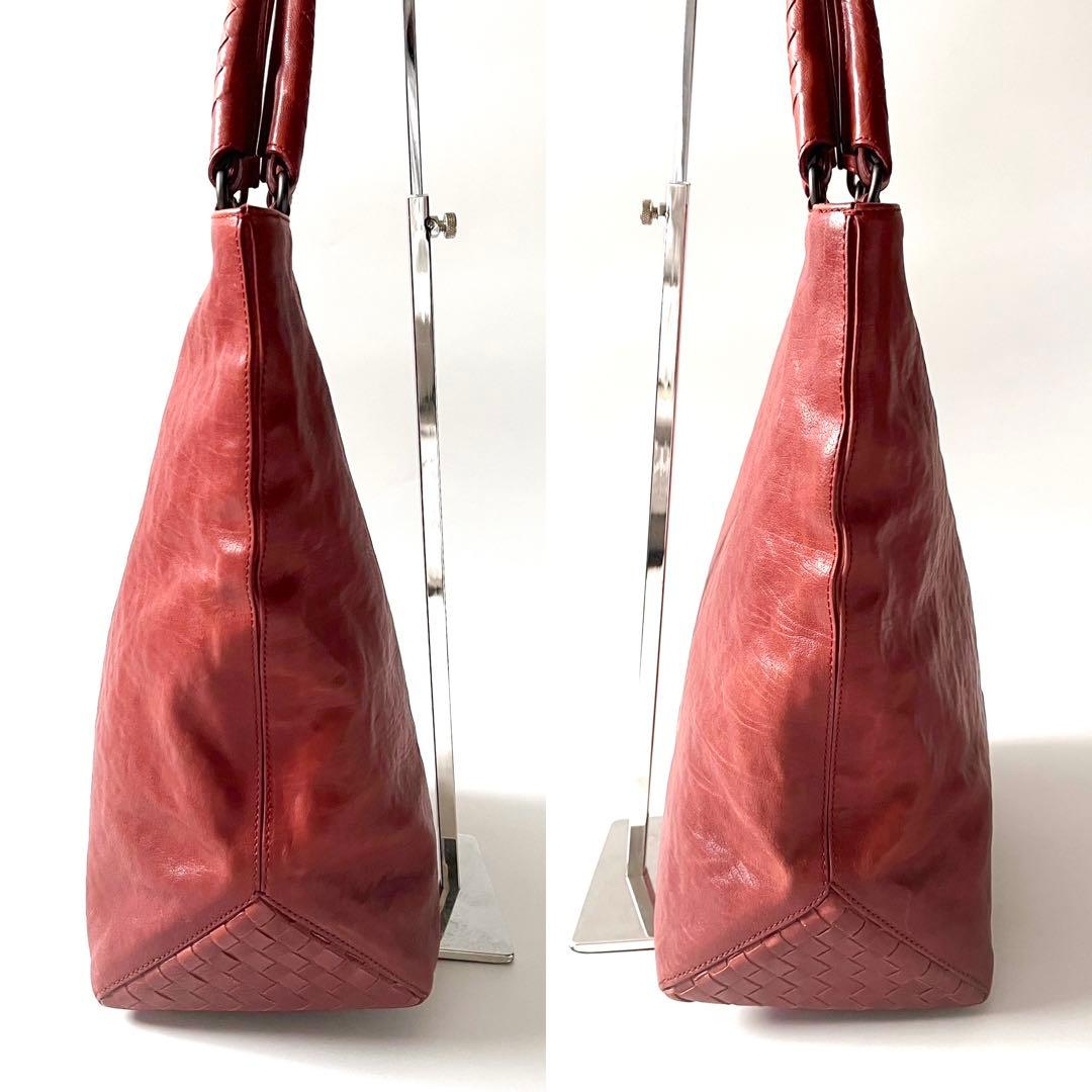 ⭐️SALE⭐ボッテガヴェネタ　トートバッグ　ブラウン　レンガ色　レザー