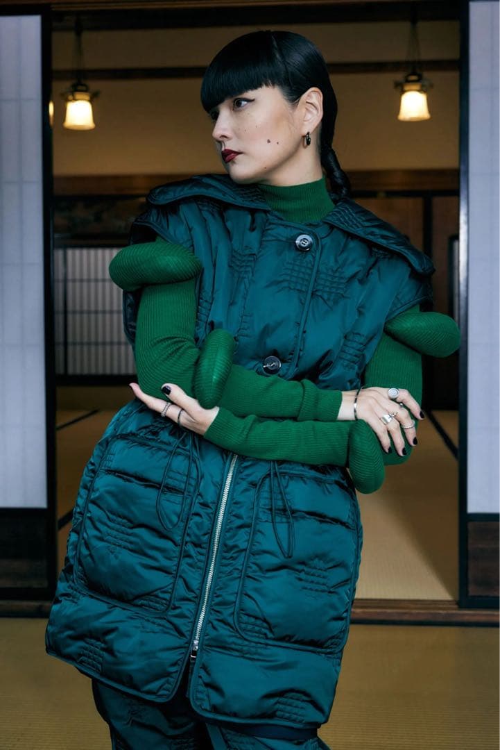 【新品未使用】ENFOLD CHECK-QUILT VEST