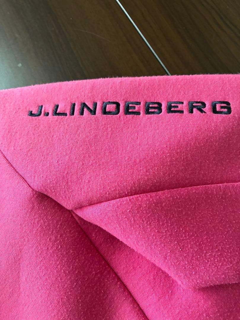 J.LINDEBERG フード付きピンクパーカー