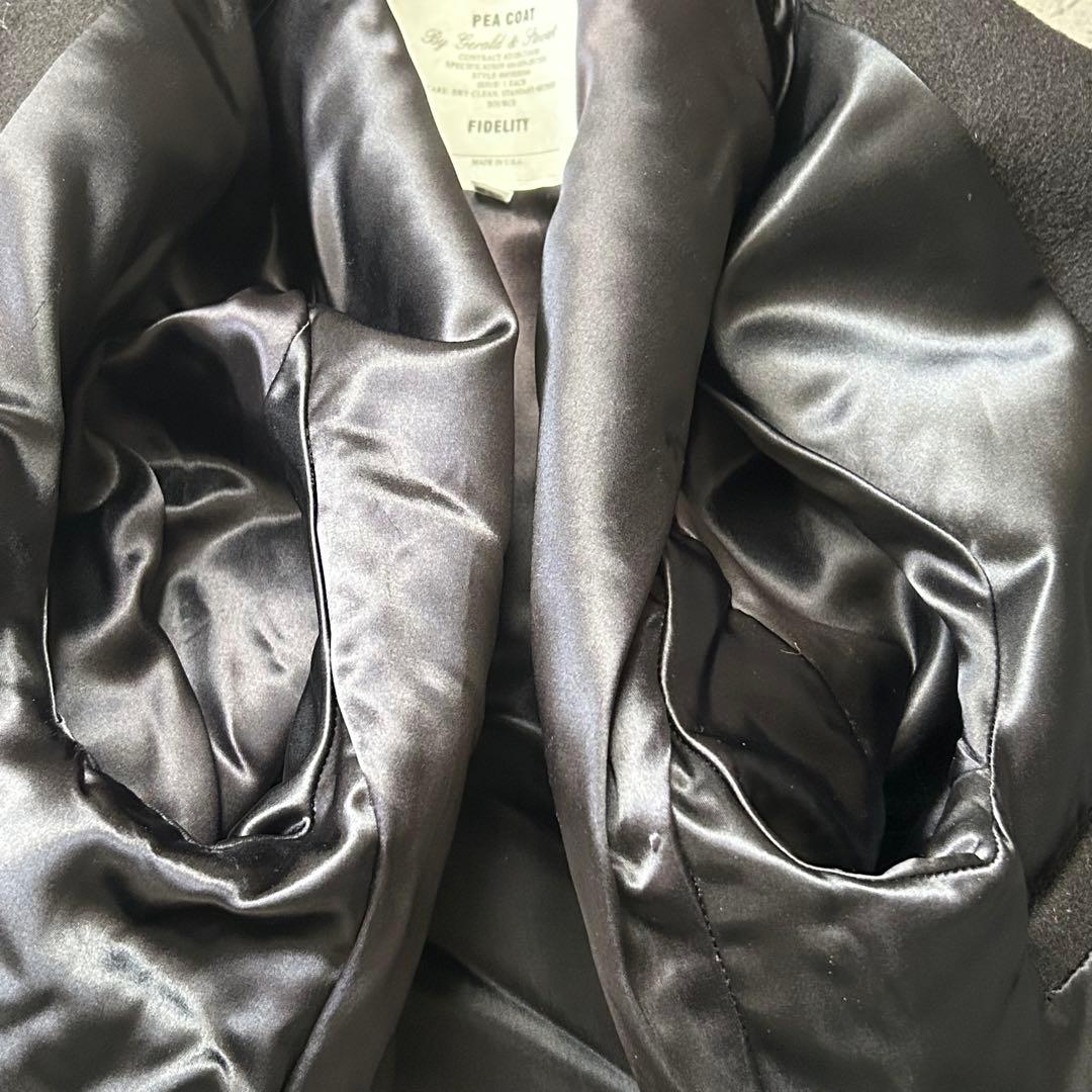 未使用級 USA製 FIDELITY ピーコート L ブラック フェデリティー
