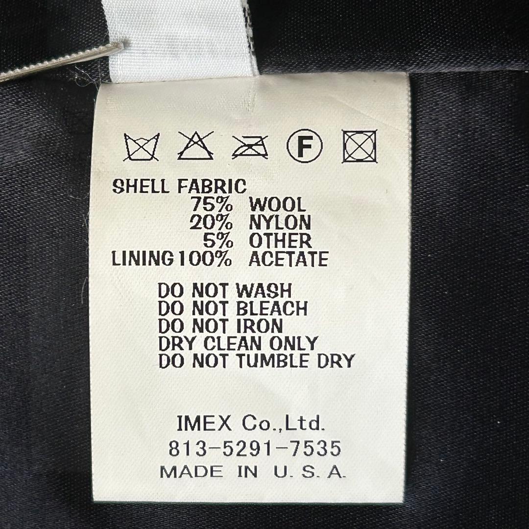 未使用級 USA製 FIDELITY ピーコート L ブラック フェデリティー