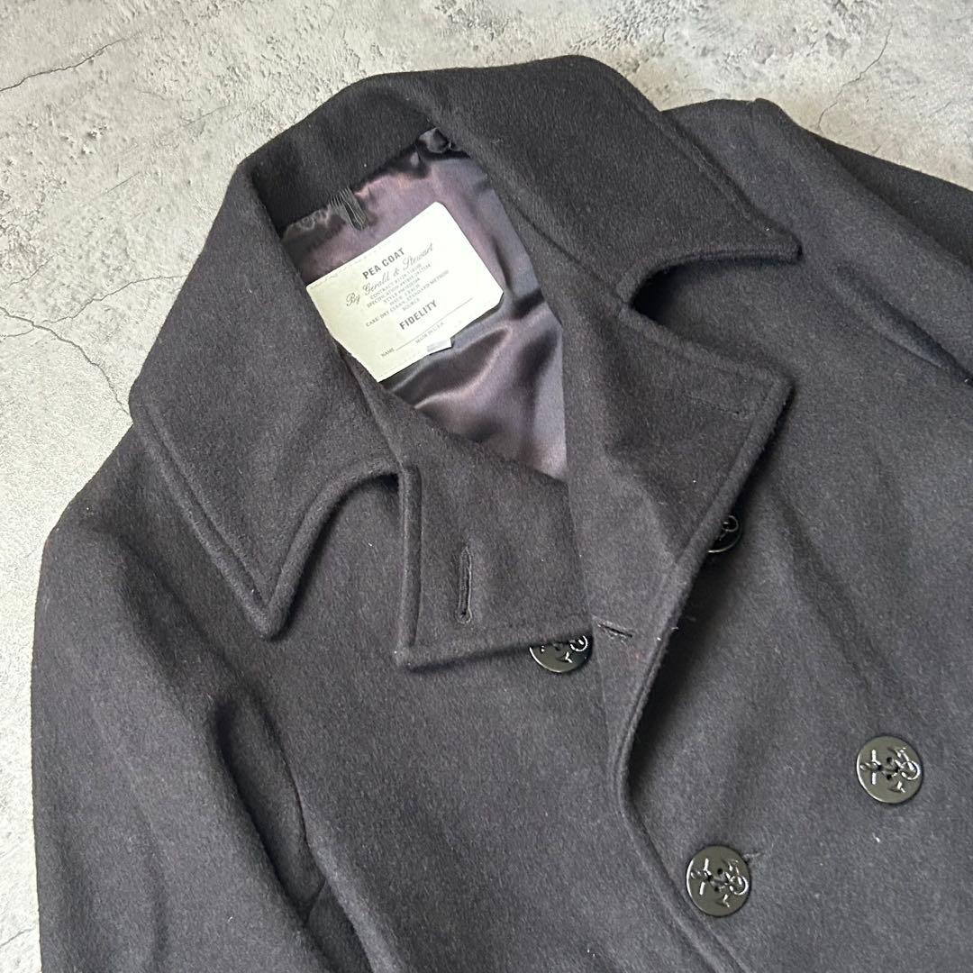 未使用級 USA製 FIDELITY ピーコート L ブラック フェデリティー
