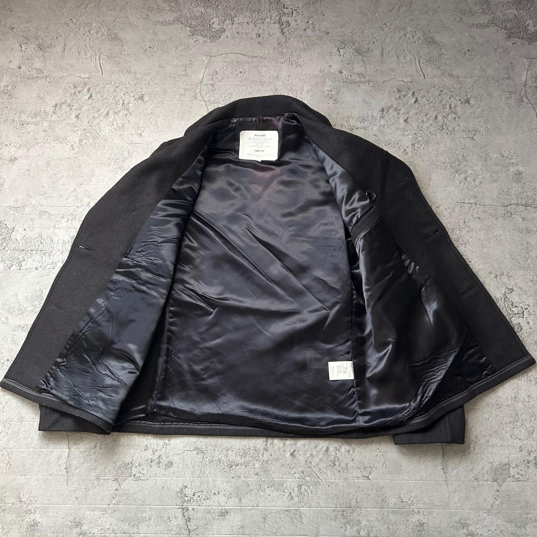 未使用級 USA製 FIDELITY ピーコート L ブラック フェデリティー