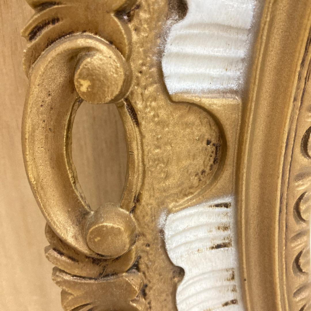 イタリア　アンティーク調　エレガント　彫刻　ウォールミラー　壁掛け　鏡