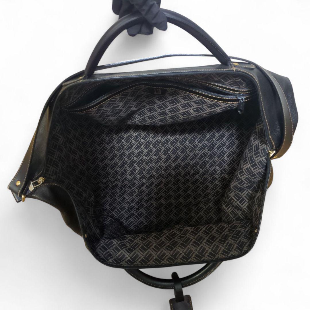 Dunhill ダンヒル ボストンバッグ 2way レザー 黒 大容量 ビジネス