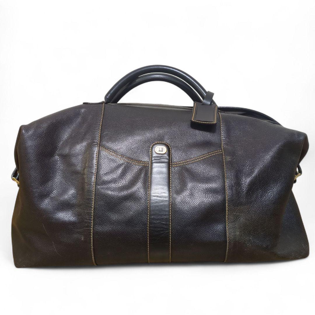 Dunhill ダンヒル ボストンバッグ 2way レザー 黒 大容量 ビジネス