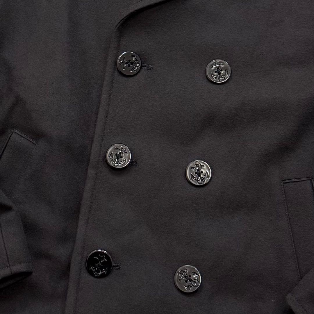 希少 カシミヤ混！ジェイプレス ダブル Pコート イタリア製生地 ネイビー XL