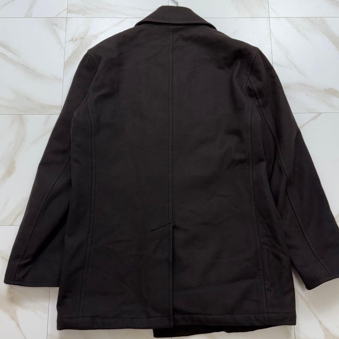 希少 カシミヤ混！ジェイプレス ダブル Pコート イタリア製生地 ネイビー XL