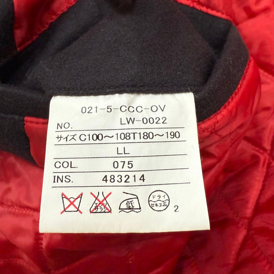 希少 カシミヤ混！ジェイプレス ダブル Pコート イタリア製生地 ネイビー XL