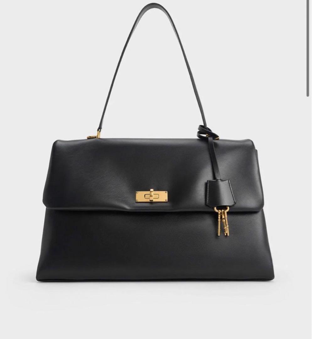 新品未使用　チャールズアンドキース　ケリー トップハンドルサッチェルバッグ