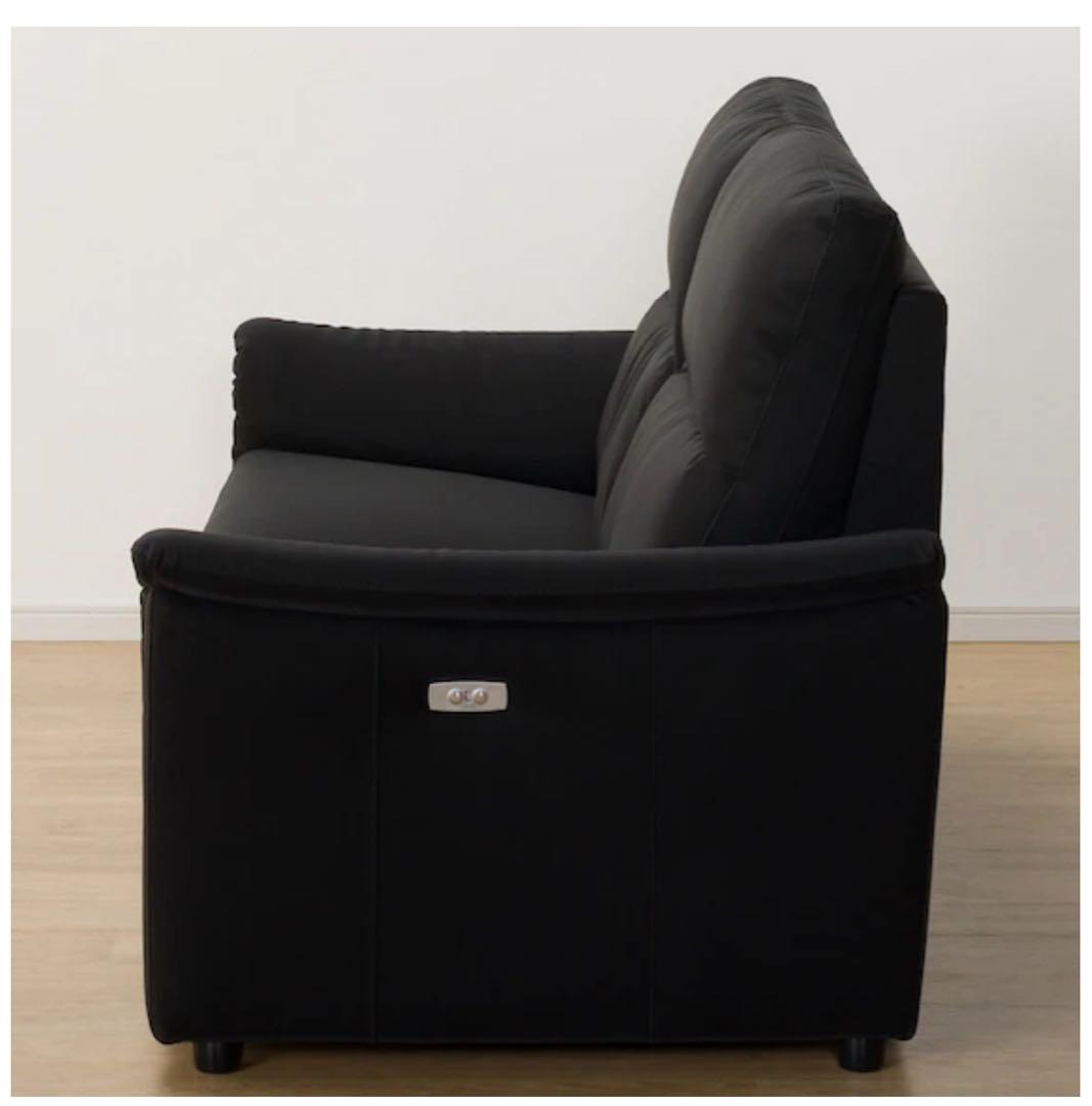 ニトリ 3人掛け電動リクライニングソファ KK6133 Nシールド BK