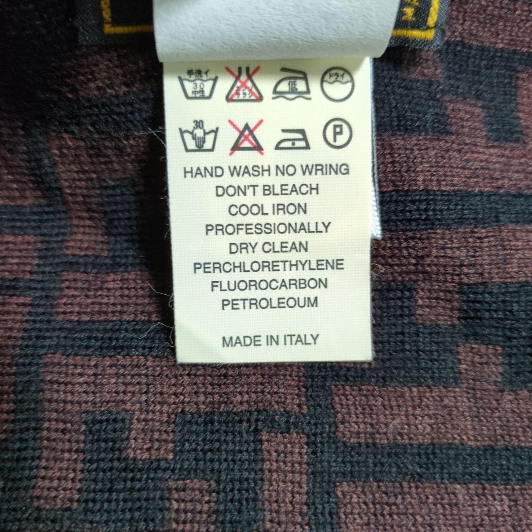 FENDI ズッカ柄 マフラー ストール 総柄 ウール100%