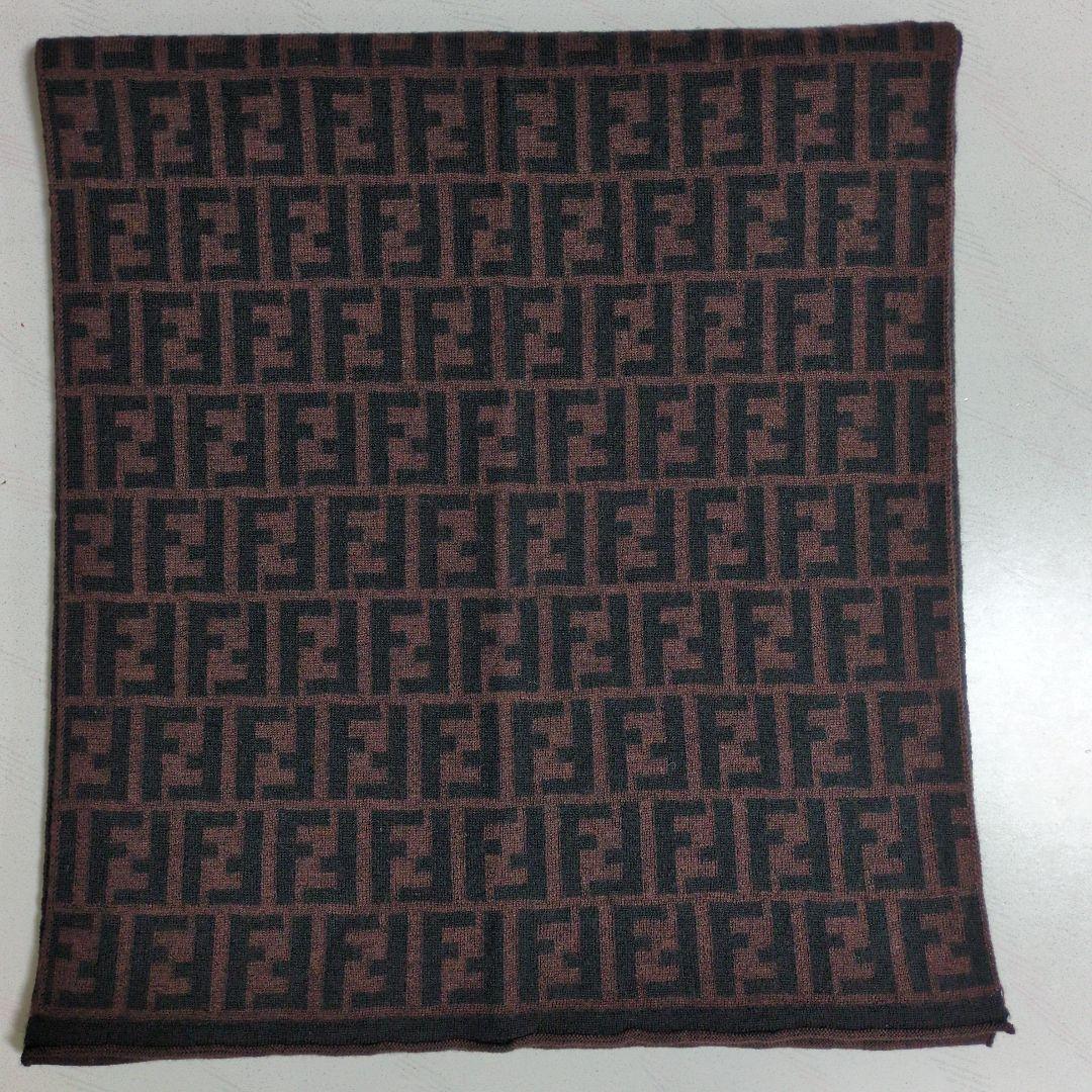 FENDI ズッカ柄 マフラー ストール 総柄 ウール100%