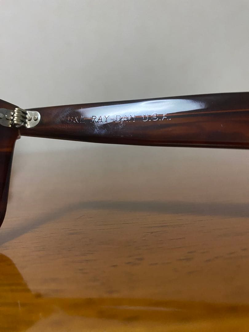 美品 80s B&L WAYFARER 1 AMBER MADE IN USA