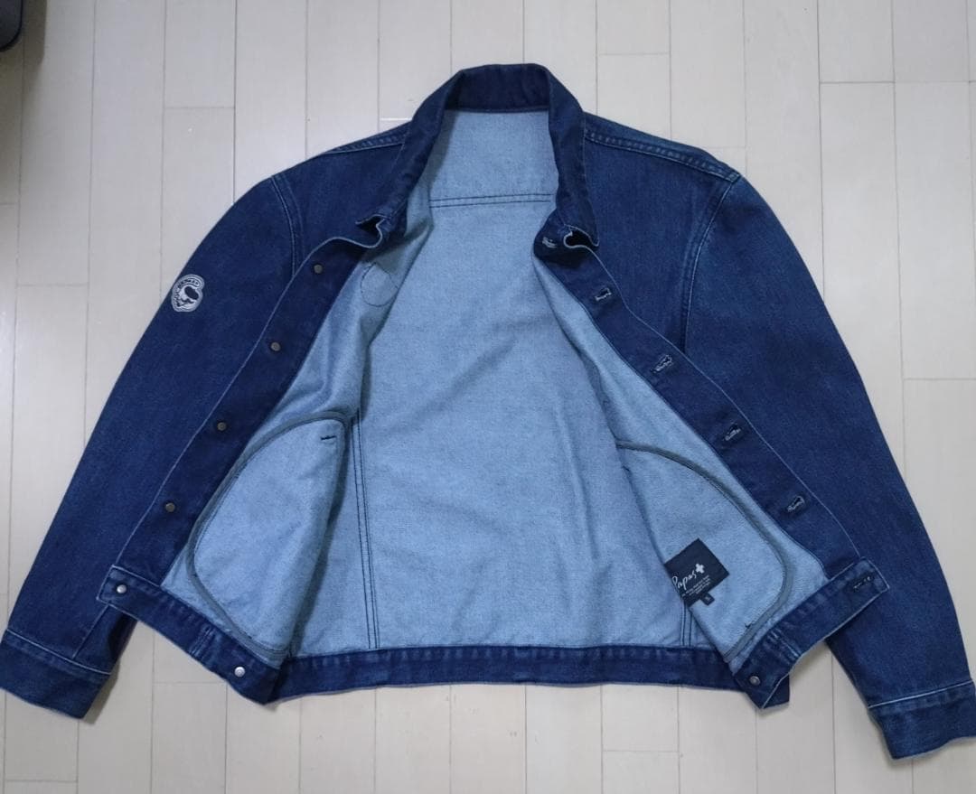 超レア 可愛い 美品 パパスプラス 襟付きMA1型 Gジャン Papas+ M