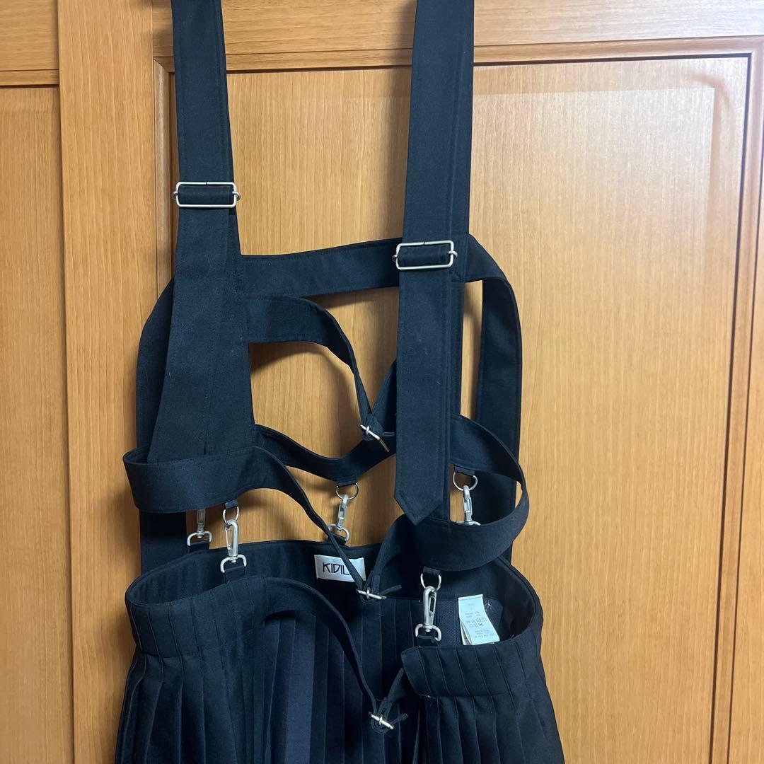 KIDILLハーネス プリーツスカート Black
