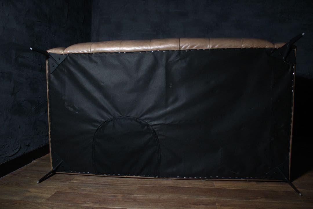 首都圏送無料〜トラモードデメテル18万総本革 レトロボタン ラブソファ ブラウン