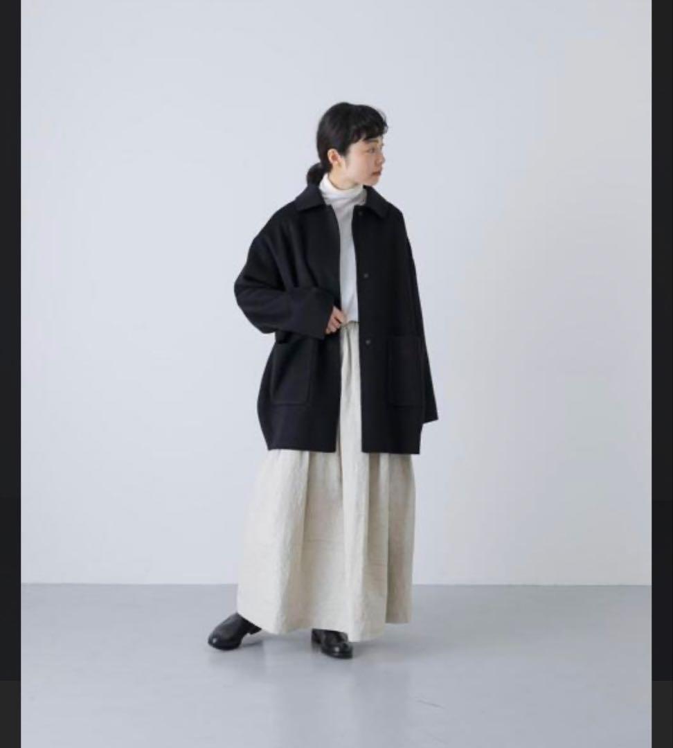 今季　かぐれ　ウールステンカラーショートコート