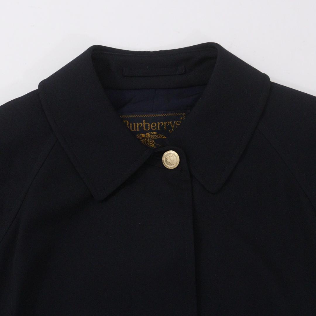 【美品/希少】Burberrys' バーバリー ロングコート 比翼 金ボタン 黒