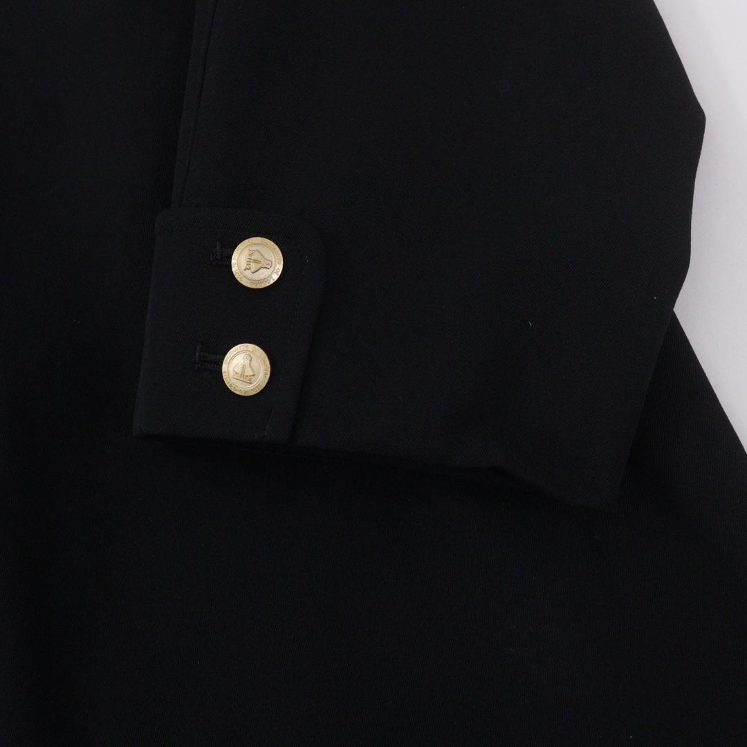 【美品/希少】Burberrys' バーバリー ロングコート 比翼 金ボタン 黒