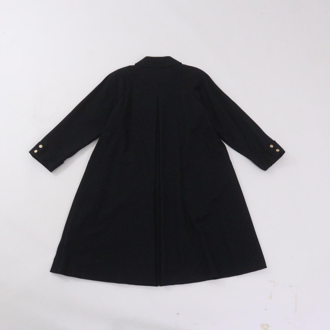 【美品/希少】Burberrys' バーバリー ロングコート 比翼 金ボタン 黒