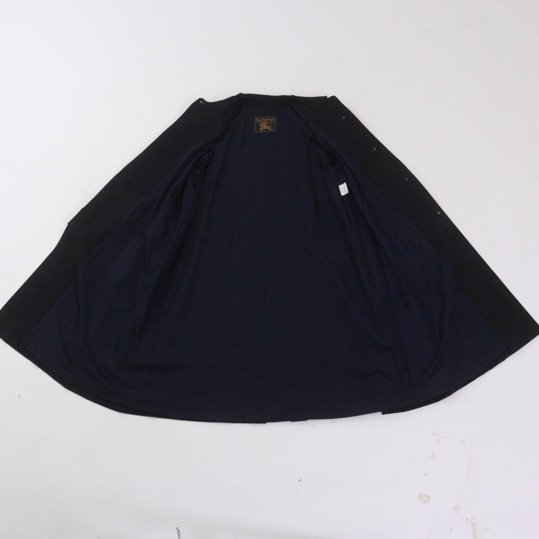 【美品/希少】Burberrys' バーバリー ロングコート 比翼 金ボタン 黒