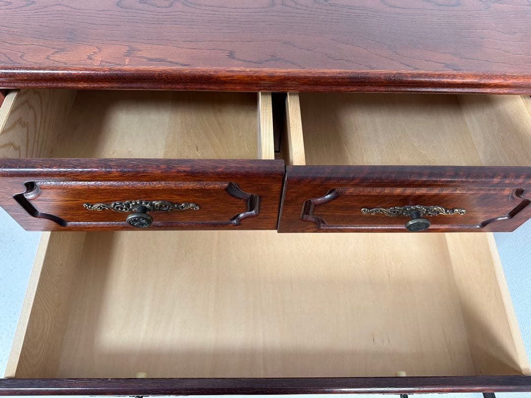 英国クラシック 木製 チェスト ナラ材 イギリス ※i4※